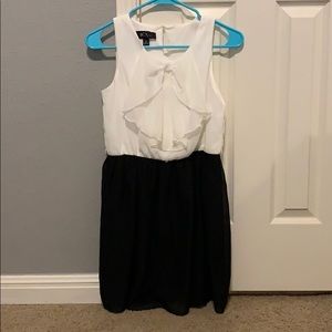 black and white dress